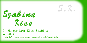 szabina kiss business card